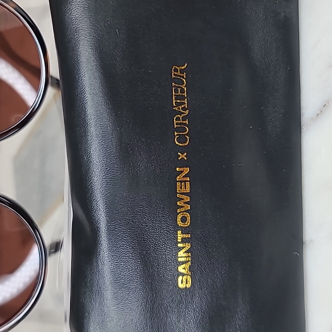 Saint Owen X Curateur Wylde Tortoise Shell Cat Eye Sunglasses Brown/Black - Nwt — image 6 of 8